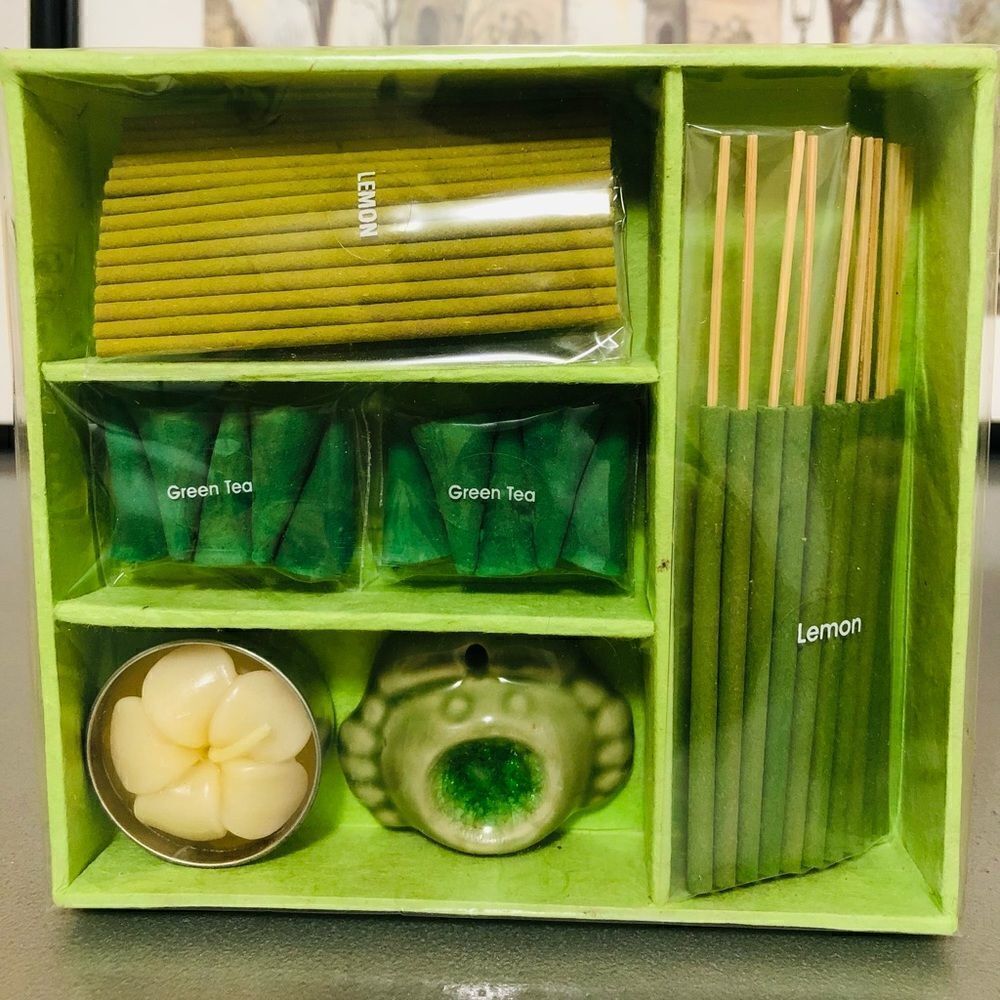 NIB: Incense Gift Set - Green Tea & Lemon‎ - Picture 7 of 11